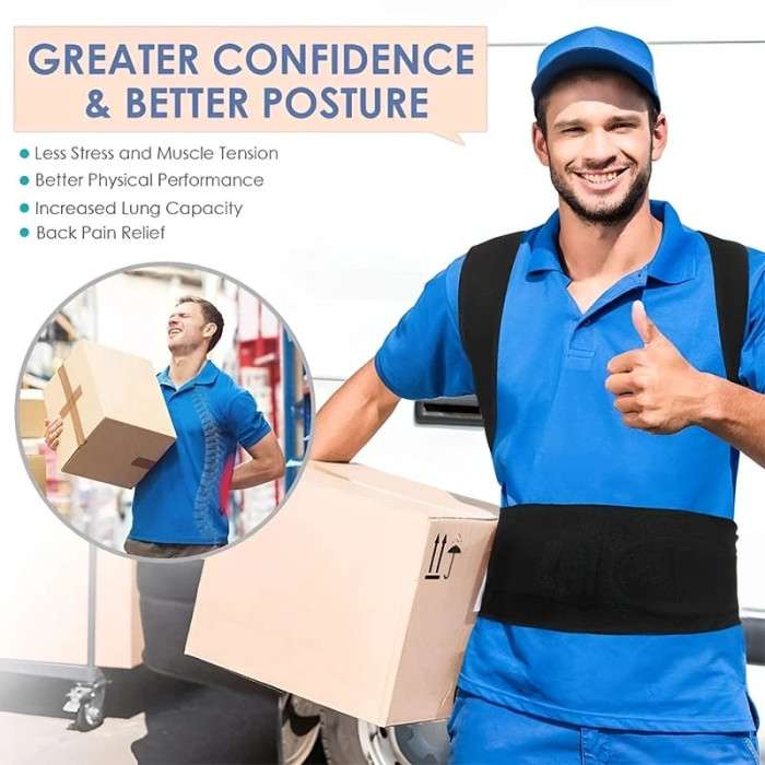 Posture Support Back Belt - কুঁজো হয়ে বসে থাকা বা পিঠ–কোমরের ব্যথায় ভুগছেন?