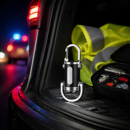 High Power LED + COB Keychain Flashlight | 7 Modes + Type-C Charger